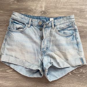 High Waisted Denim Shorts